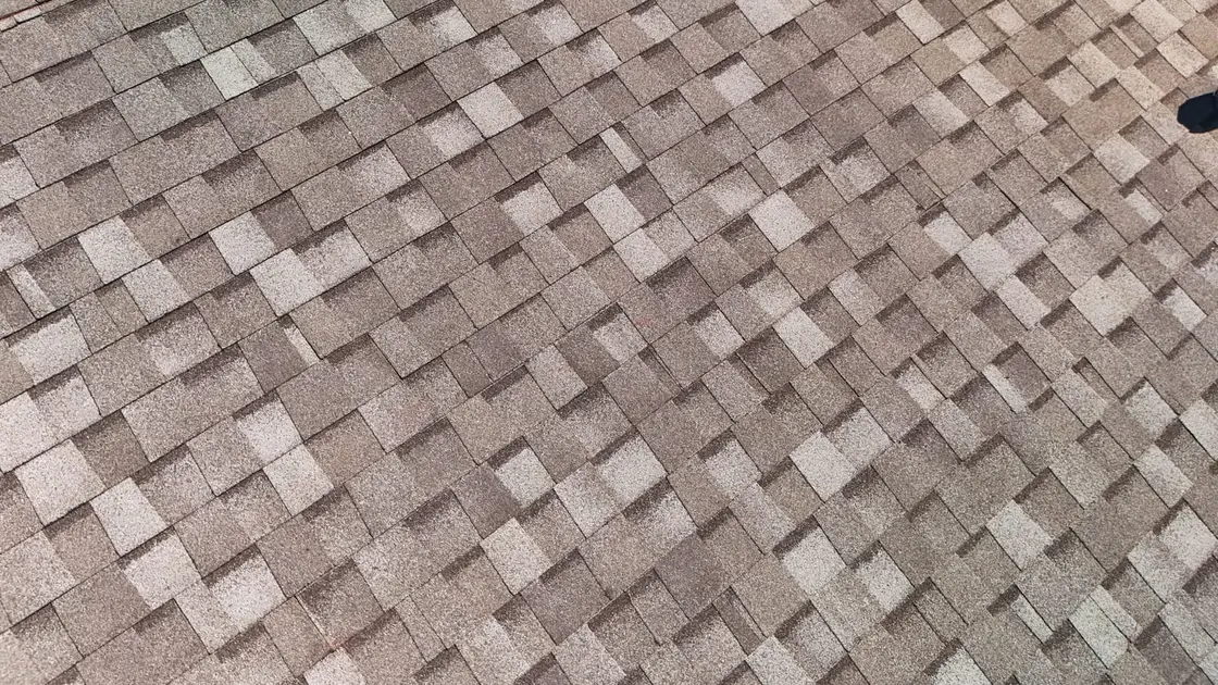 Architectural asphalt shingles on a residential Texas roof