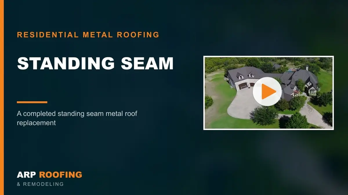 Video thumbnail: Residential Metal Roofing: Standing Seam Metal Roof Replacement