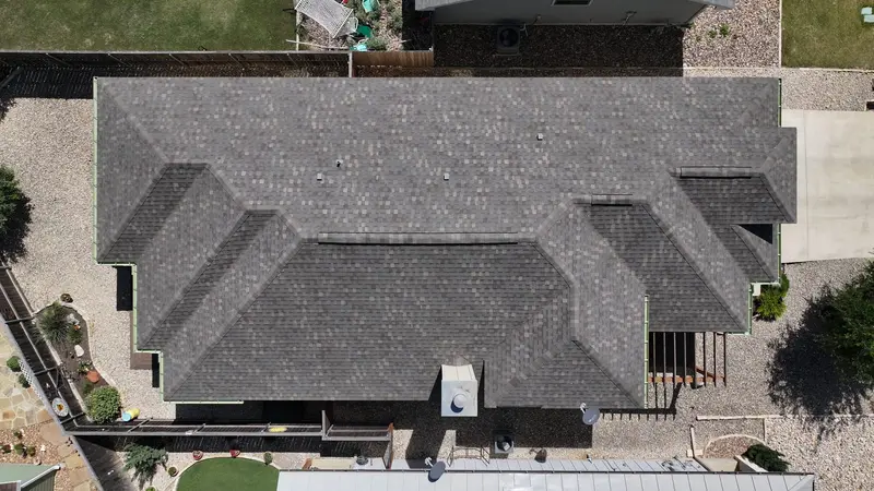 An architectural asphalt-shingle roof ARP installed in Victoria — the workhorse choice for Gulf Coast homes.