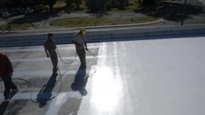 Flat Roof polyurea roof coating