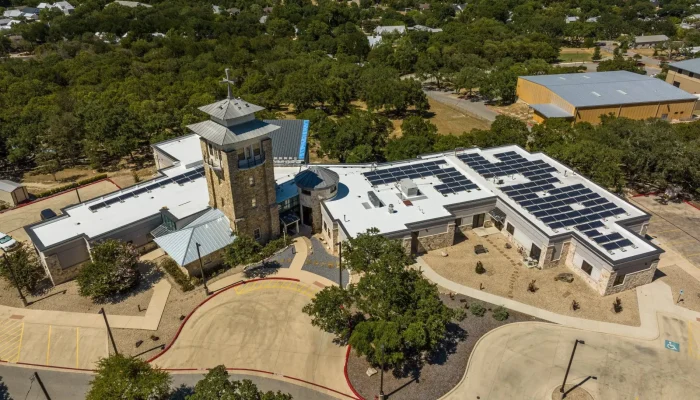 Types Of Commercial Roofs For Texas / Arp Roofing 17 6708E9Eee1F263Cbf8Fb91C8_6706426051647021F7Dae771_66F42C3299Dfeeb637274Db6_Catholic2520Finished25201-11